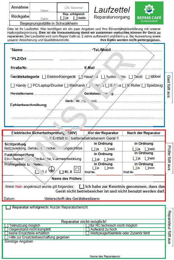 laufzettel muster